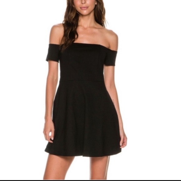 FREE PEOPLE Black Mambo Off Shoulder Mini Dress - Picture 2 of 6